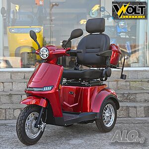 Електрическа триколка с регулируема въртяща седалка и подлакътници Volt Electric FM1 LED LUX