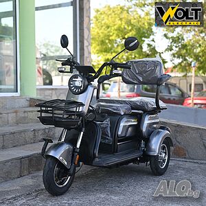 Електрическа триколка Bullmax C2 MAX с 5 батерии, 3 места, крачна спирачка, 1500W/60V/20Ah
