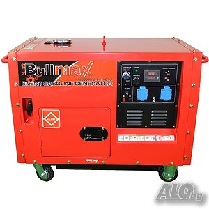 Обезшумен бензинов генератор за ток, 7.5 KW, Bullmax, монофазен
