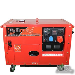 Бензинов обезшумен трифазен генератор за ток, 7.5kW, BULLMAX