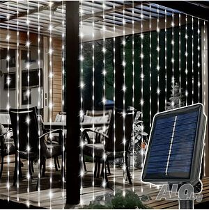 Соларна светеща завеса LED