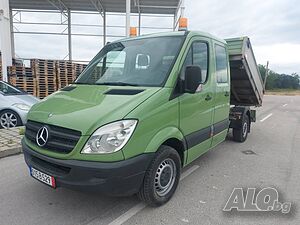 Нов внос Тристранен самосвал Мерцедес Спринтер с Б категория до 3,5 т. Климатроник, 6 места