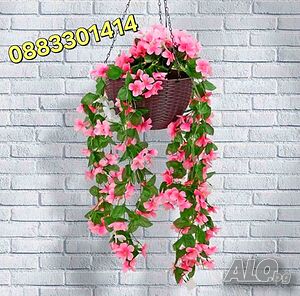 Соларни лампи Висящи цветя Светещи цветя