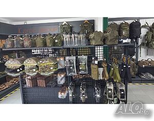 Метални крайстенни и островни стелажи за екипировка, лов, риболов тъмно сиви R-7016 ТХТ