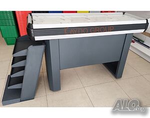НОВО! Налични Касови модули / Каса за магазин 2м. х 0,90м RAL-7016 тъмно сив