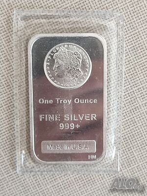 1 тройунция Morgan Dollar 999 чисто сребро