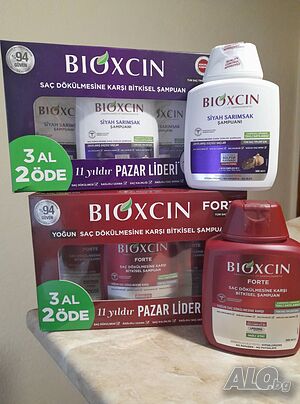 Шампоани BIOXCIN Комплекти Червен Форте и Черен Чесън Против Косопад