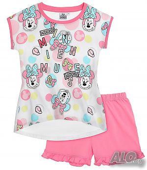 Детска пижама Minnie Mouse къс ръкав - 6 и 8 г. - М1-3
