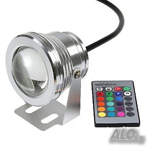 Подводен цветен RGB прожектор с дистанционно управление