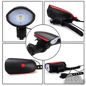 Мощен USB LED фар за велосипед - 250 lm яркост, 3 режима и до 10 часа работа
