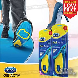 Иновативни дамски стелки Scholl Gel Activ 37-42 номер., оригинален комплект от 2 бр.