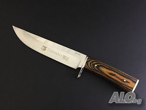 Tежък ловен нож COLUMBIA USA SA40 с широко острие и орехова дръжка