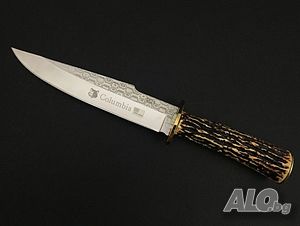 Голям ориенталски ловен нож COLUMBIA USA PIRAT SA23 широко острие, кръгла кокалена дръжка