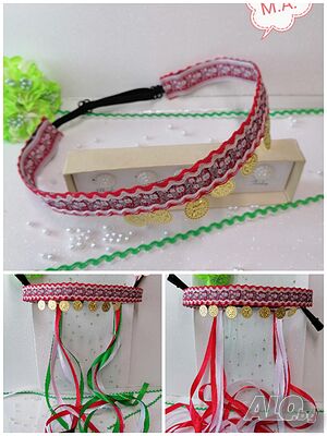 Аксесоар за коса с пендари и ленти - Косичник
