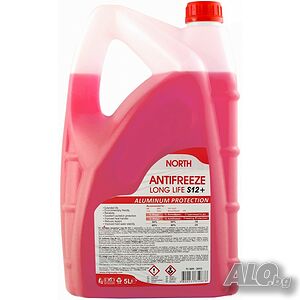 Антифриз NORTH LONG LIFE S12+ Червен (-76C), 5л