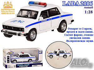 Lada ВАЗ 2106 Полиция със звуци и светлини 1:28