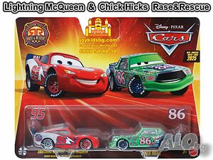 Lightning McQueen & Chick Hicks Race& Rescue двойка Cars