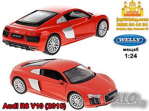 Audi R8 V10 (2016) червено мащабен модел 1:24 Welly