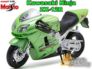 Kawasaki Ninja ZX-12R 1:18 Maisto - мащабен модел мотоциклет