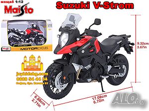 Suzuki V-Strom - мащабен модел мотоциклет 1:12 Maisto