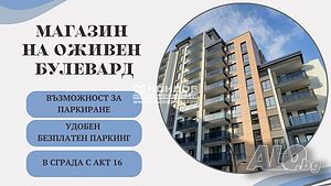 Магазин на булевард с голяма Лицева Витрина / Удобен Паркинг - Широк Център-Изток,