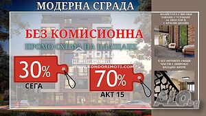 Без комисионна - Двустаен нов апартамент със собствен двор (Гараж, Паркомясто)