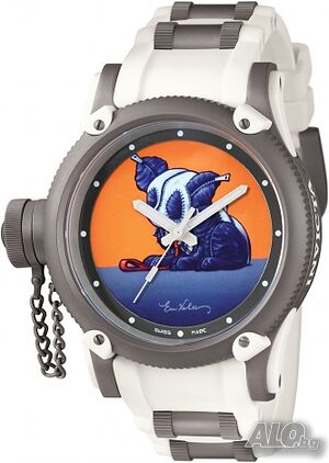 Часовник Invicta Men’s 11153 Russian Diver Panda Suit Orange Artist Series Dial White Polyurethane