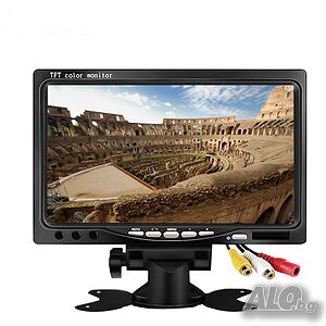 7”инчов inch TFT LCD монитор за връзка с камера за паркиране, DVD, VCR