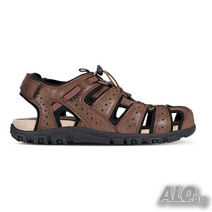 Италиански сандали обувки Geox Strada Logo Sandals Brown Black