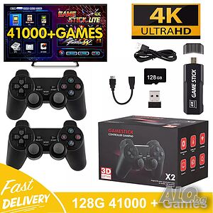Конзола вградени 40 000 + игри 4K HDMI Безжична игра безжични джойстици