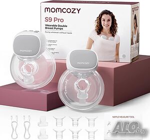Momcozy S9 Pro Комплект 2 бр. безжични помпи за кърма с LED дисплей - 2 режима, 9 степени