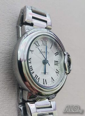 Sunkta Silver White 6697 Луксозен дамски кварцов часовник с метална верижка