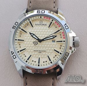 NAVIFORCE SYLBN NF8023 Луксозен мъжки кварцов часовник с кожена