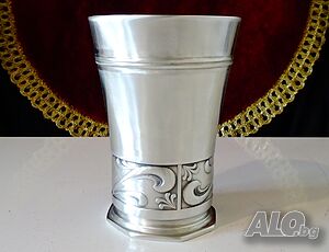 Чаша от калай 200 мл., орнаменти.