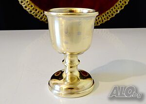 Месингова чаша за ракия с двойни стени