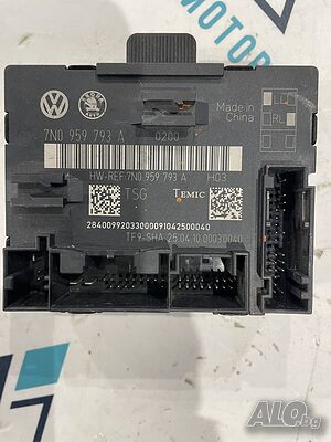 7N0959793A модул управление за предна лява врата от Skoda SuperB 2. 0 TDI 170 кс., 4x4, 6ск.
