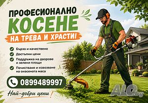Професионално косене на трева и храсти