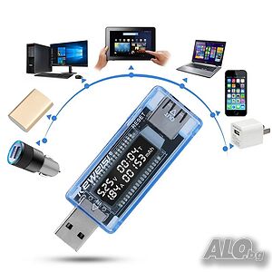 USB тестер за напрежение, ток, мощност и капацитет