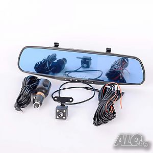Видeорегистратор в огледало за обратно виждане за автомобил G-Sensor, нощно виждане