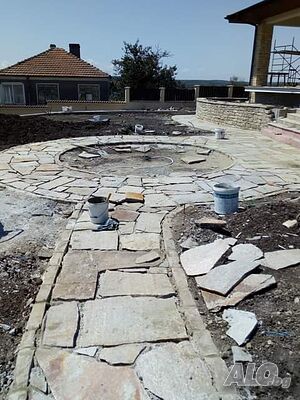 Каменна настилка, зидария и облицовка