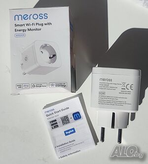 MEROSS Smart Plug WiFi 16A Energy Monitor - Умен контакт | Alexa Google | Измерване на консумация