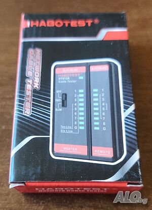 Професионален LAN кабелен тестер HABOTEST HT812 - RJ45/RJ11, CAT5/CAT6, LED индикатор