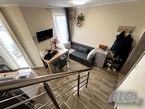 Двуетажен апартамент в затворен комплекс Двустаен апартамент 60 кв.м Тухла 2022 г. 5 етаж Последен етаж | Апартаменти | Център Слънчев бряг