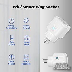 Wi-Fi Smart контакт Tuya, 16A. Българско упътване