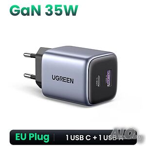 Висококачествено USB зарядно UGREEN. 35W, най-новата GAN технология