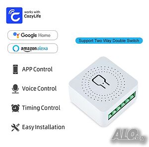 Миниатюрен Wi-Fi Smart превключвател. 220V, 16A. Българско ръководство