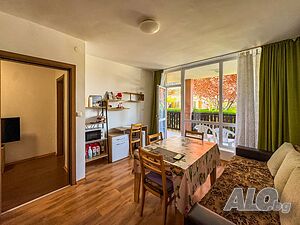 Двустаен апартамент с ниска такса поддръжка в Chateau Aheloy 2, Ахелой Двустаен апартамент 62 кв.м Тухла 2012 г. 1 етаж Партер | Апартаменти | Ахелой