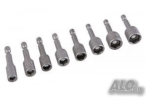 Комплект адаптери 1/4”магнитни /5,6,7,8,10,11,12,13мм код 18618