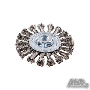 Кръгла четка, усукана тел, INOX Ø 100 MM 22039