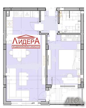 Двустаен апартамент ново строителство пред Акт 16 - кв. Южен